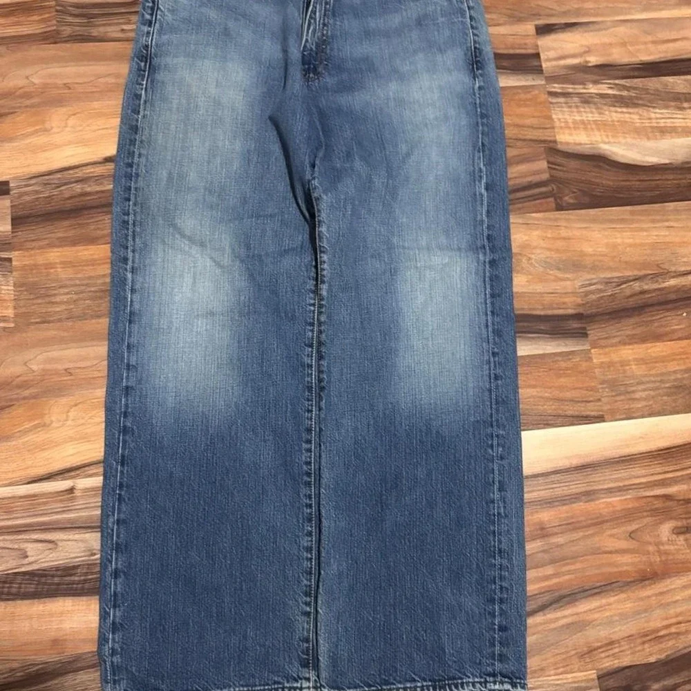 Vintage baggy Ralph Lauren blue denim jeans with bootcut like look Size 34x32